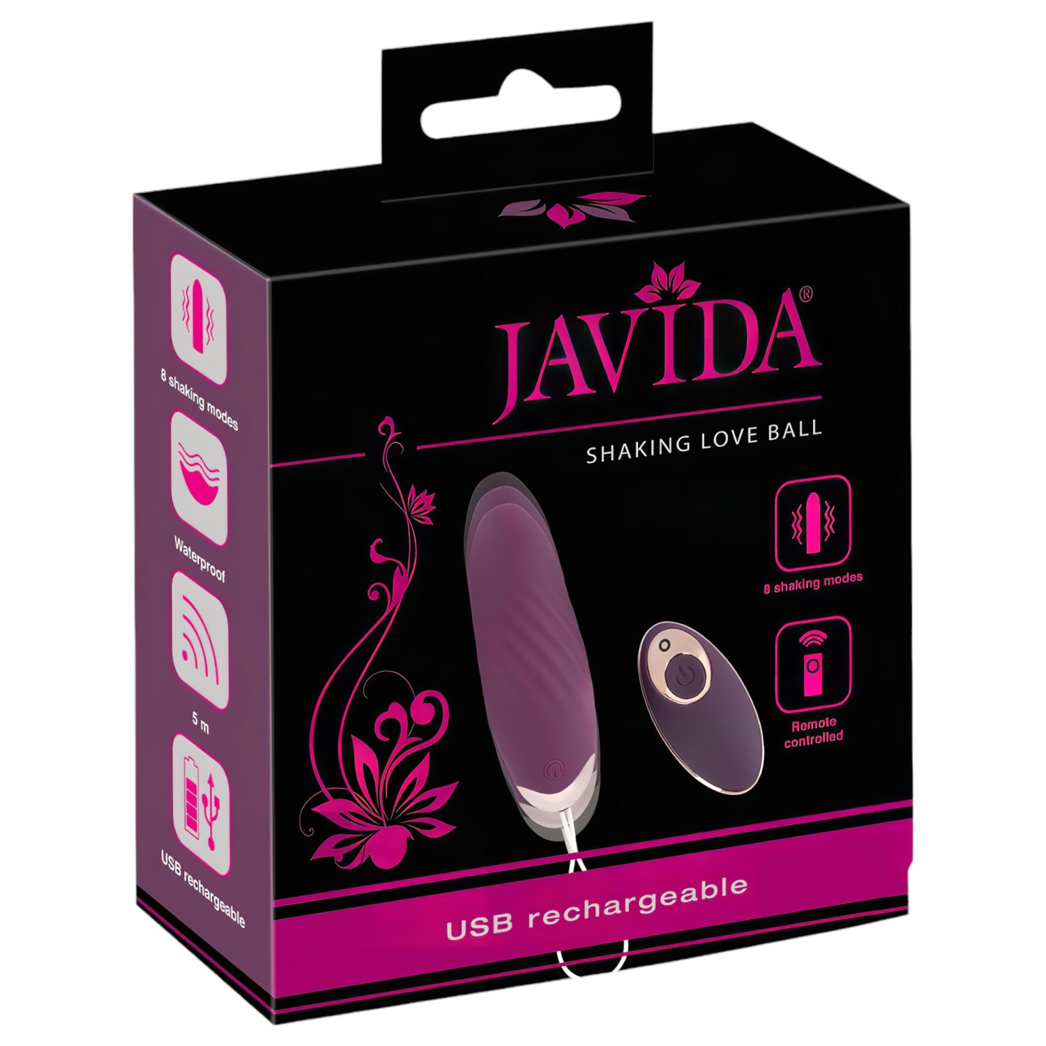 Javida Shaking Love - vibračné vajíčko s diaľkovým ovládaním - fialové