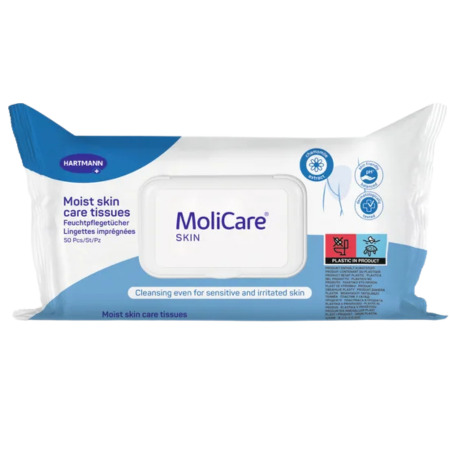 MOLICARE Skin vlhké ošetrovacie utierky 50 ks