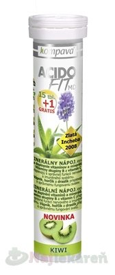 AcidoFit šumivé tablety príchuť kiwi 16 tabliet