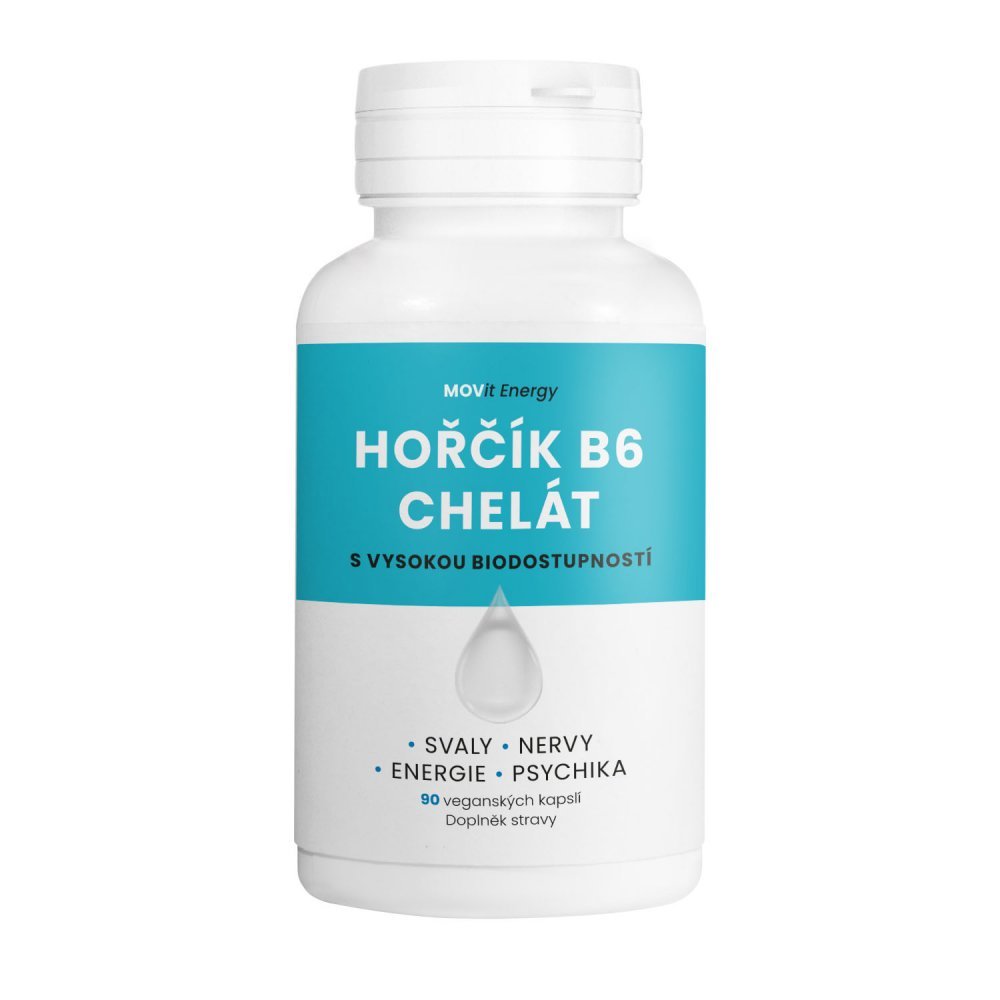 MOVit Energy Horčík B6 Chelát 100 mg 90 kapsúl