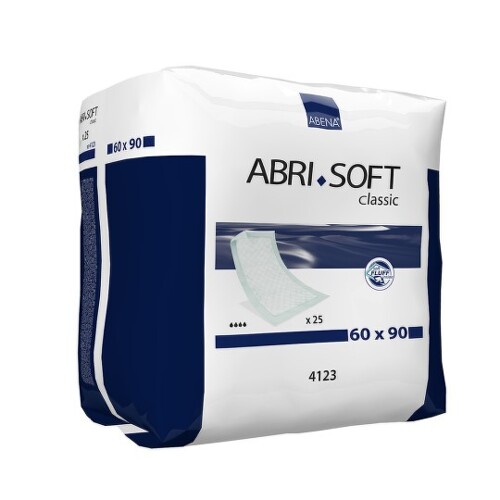 ABENA ABRI SOFT 60x 90cm podložka absorpčná, savosť 2100 ml, 25 ks