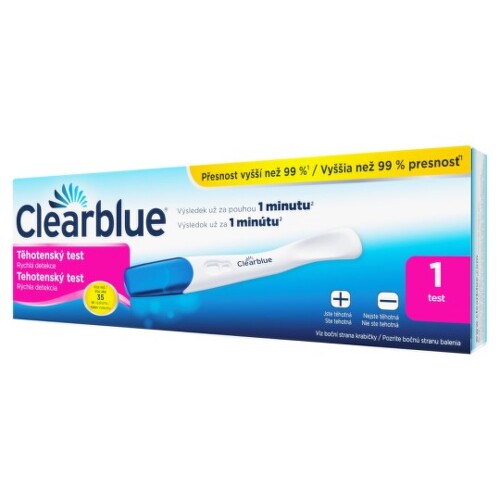 CLEARBLUE Plus tehotenský test rýchla detekcia 1 ks