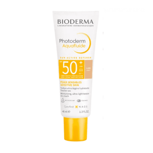 BIODERMA Photoderm Aquafluide SPF 50+ Svetlo tónovaný opaľovací krém na citlivú pleť 40 ml