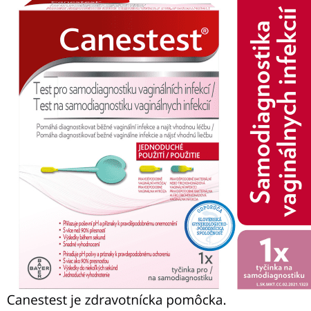 CANESTEST test na samodiagnostiku vaginalnych infekcii 1 ks