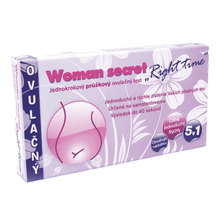 Woman secret RIGHT TIME ovulačný test prúžkový 5v1, 5 ks