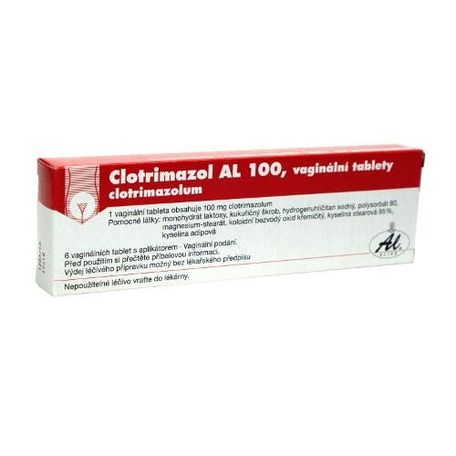 Clotrimazol AL 100 vaginálne tablety 6 x 100 mg