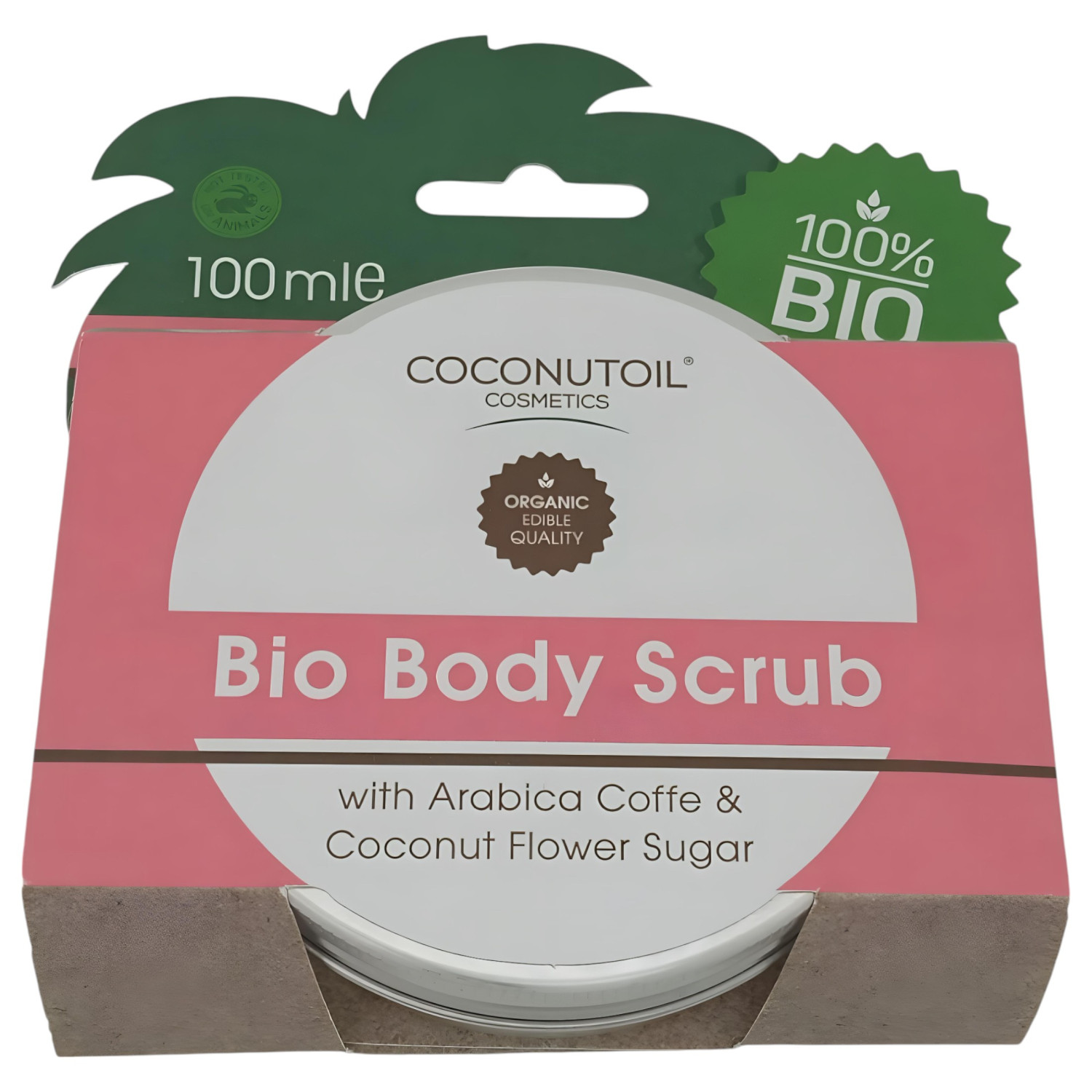 Coconutoil - telový peeling s kávou a kokosovým cukrom - bio 100 ml