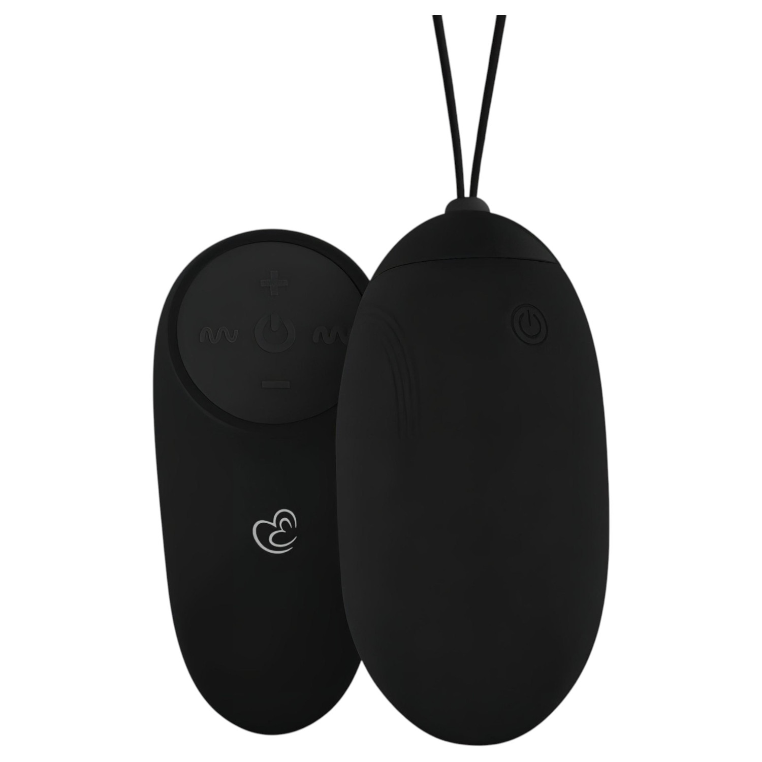 EasyToys - nositeľné nabíjateľné, vodotesné, rádiové vibračné vajíčko (čierne)