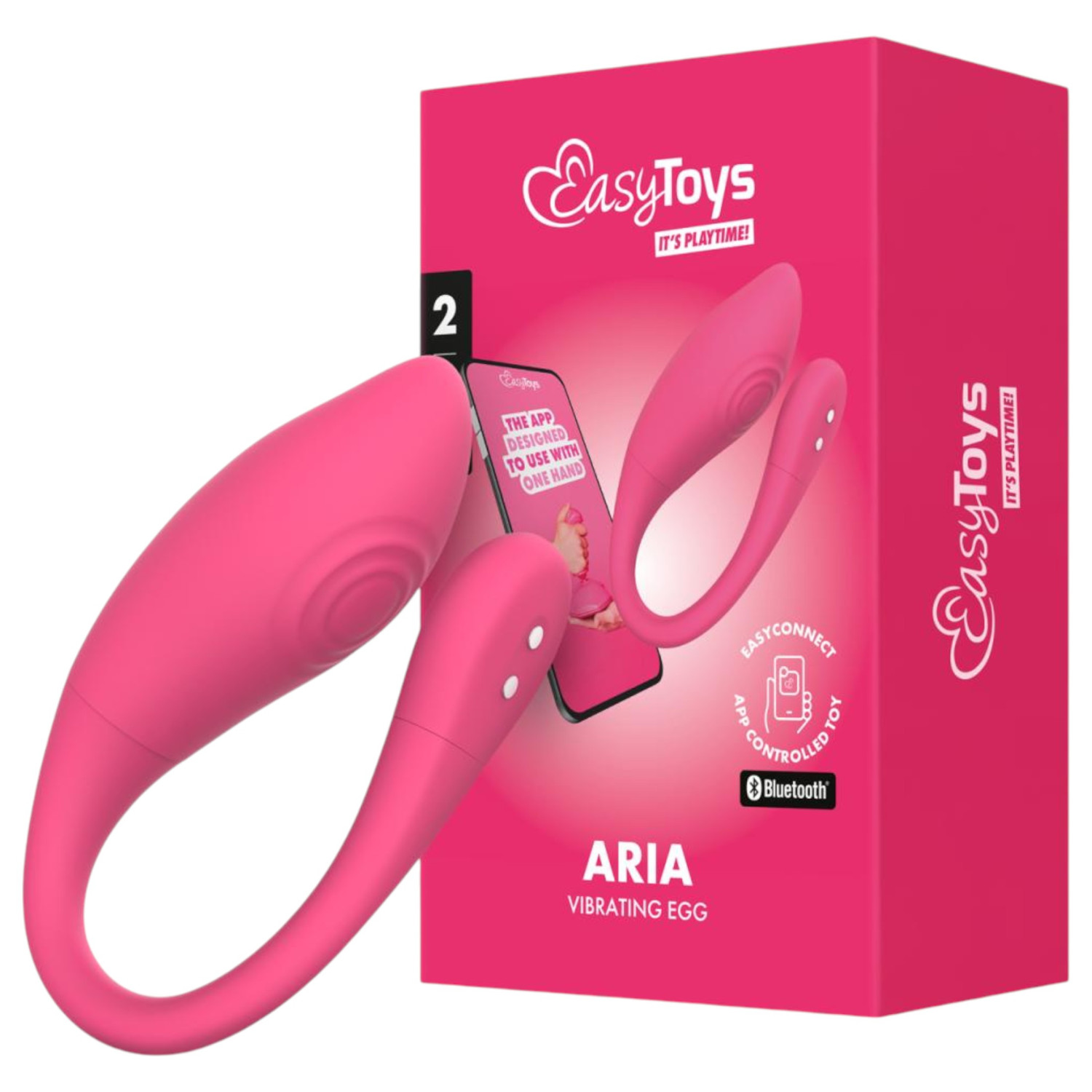 EasyConnect - Vibrátorové vajíčko ovládané aplikáciou (ružové)