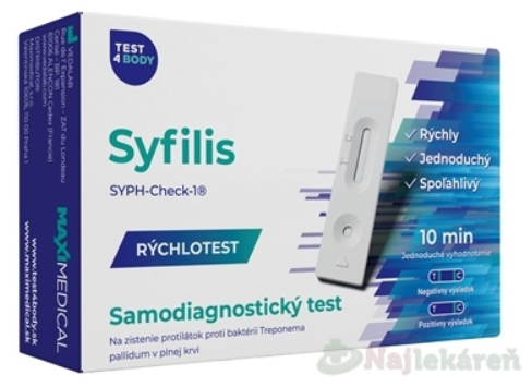 MAXIMEDICAL Rýchlotest Syfilis samodiagnostický test z krvi 1 set