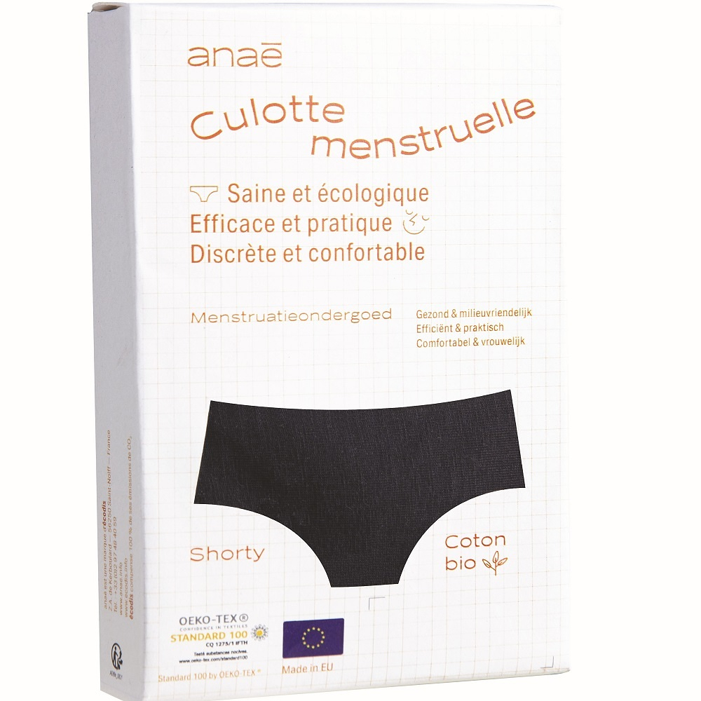 ANAÉ BY ECODIS Menštruačné nohavičky na silnú menštruáciu čierne L