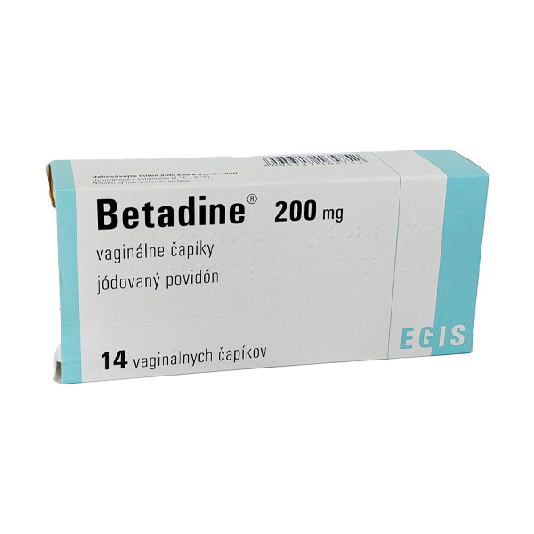 Betadine 200 mg vaginálne čapíky 14 ks
