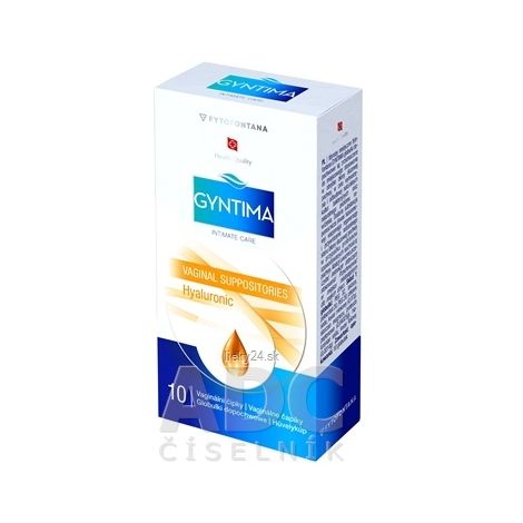 GYNTIMA Hyaluronic vaginálne čapíky 10 ks