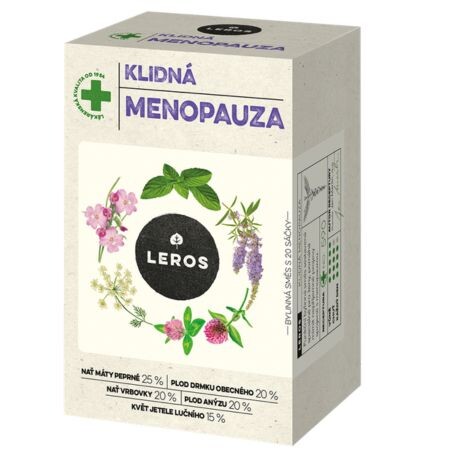 LEROS POKOJNÁ MENOPAUZA bylinný čaj, nálevové vrecká 20 x 1,3 g (26 g)