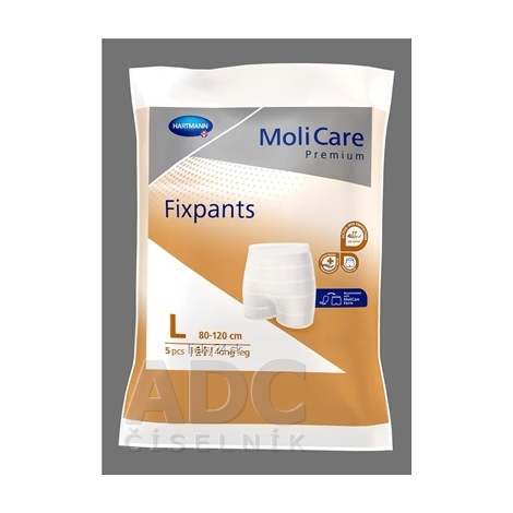 MoliCare Premium Fixpants long leg L fixačné nohavičky (80-120 cm) 5 ks