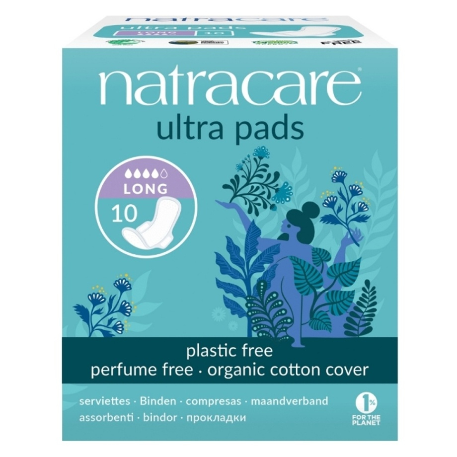 NATRACARE Menštruačné vložky Ultra LONG s krídielkami 10 ks