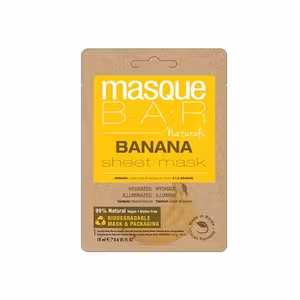MASQUEBAR NATURALS BANANA SHEET MASK Rozjasňujúca maska na tvár