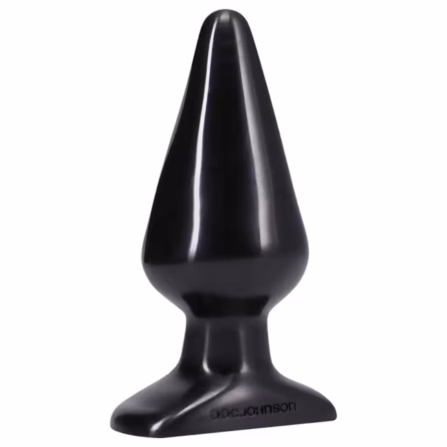Doc Johnson čierny análny kolík - classic, veľký - (14,5 cm)