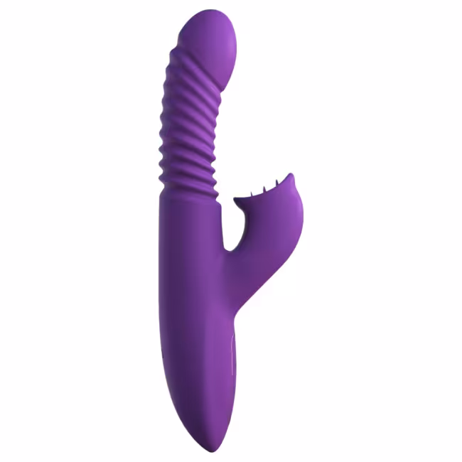 Fantasy For Her - 3 v 1 vibračný posúvač s funkciou nahrievania (fialový)