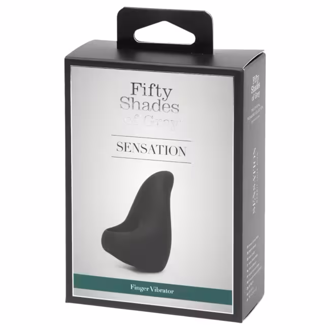 Fifty Shades of Grey - vibračný prstový stimulátor - čierny