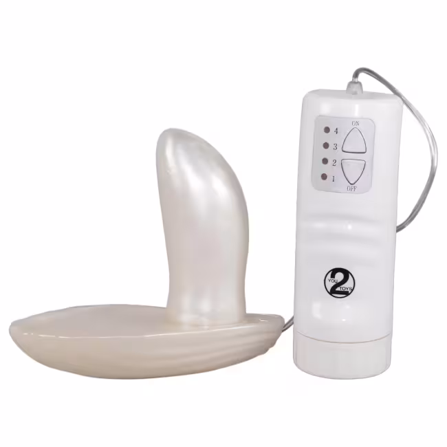 You2Toys - nasadzovací vibrátor pre ženy - biela