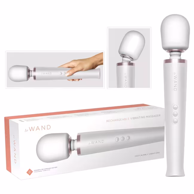 le Wand - masážny vibrátor na batériu - exkluzívny - biely