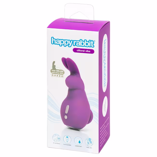 Happyrabbit - vibrátor na klitoris v tvare zajaca - fialový