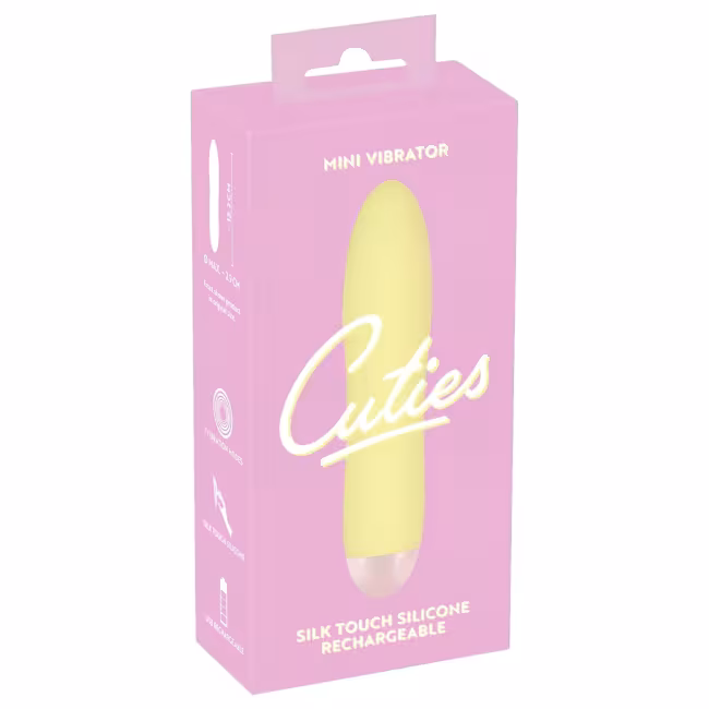 Cuties Mini Yellow - akumulátorový, silikónový vibrátor (žltý)