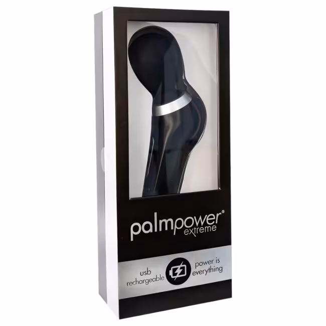 PalmPower Extreme - masážny vibrátor na batériu - čierny