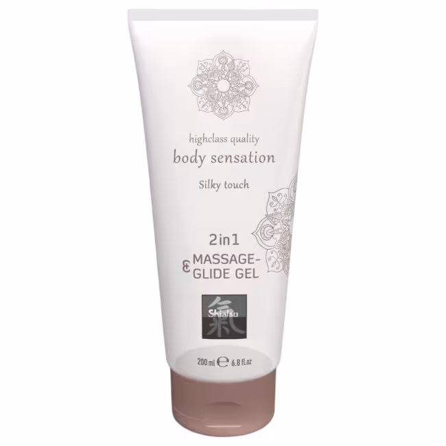 HOT - Shiatsu 2v1 Silky touch - hodvábny masážny lubrikant (200 ml)