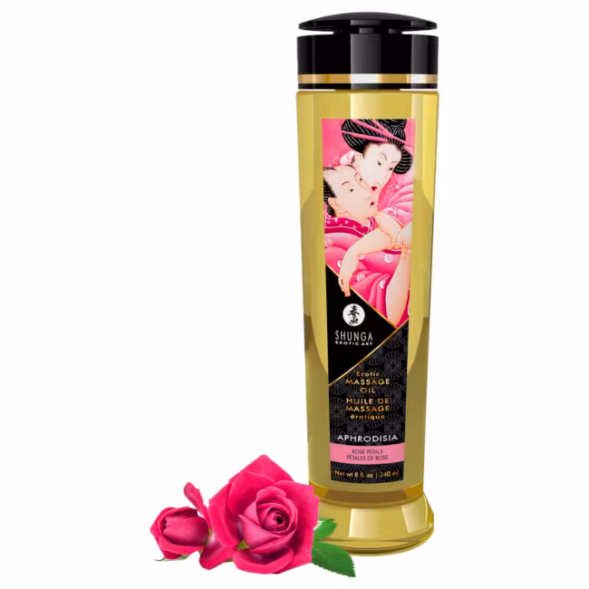 Shunga - masážny olej - ruža - 240 ml