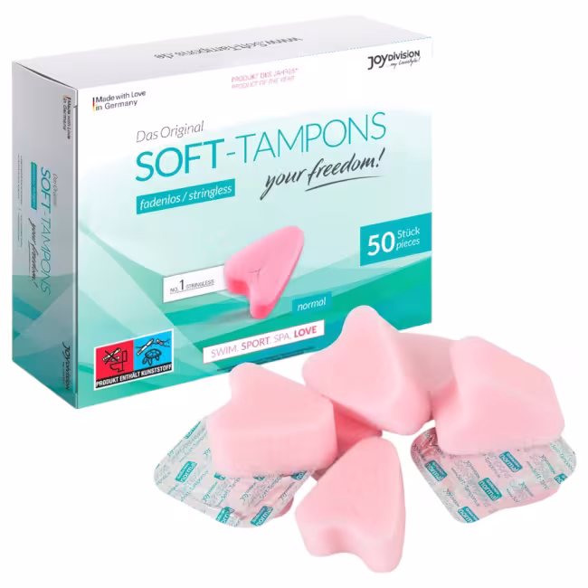 JoyDivision Soft-Tampons - mäkké tampóny bez šnúrky (50 ks)