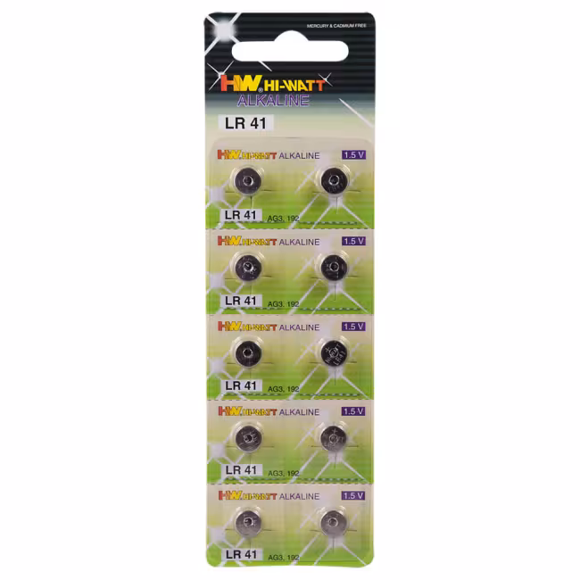 Alkalické gombíkové batérie LR41 1,5 V – 10 ks