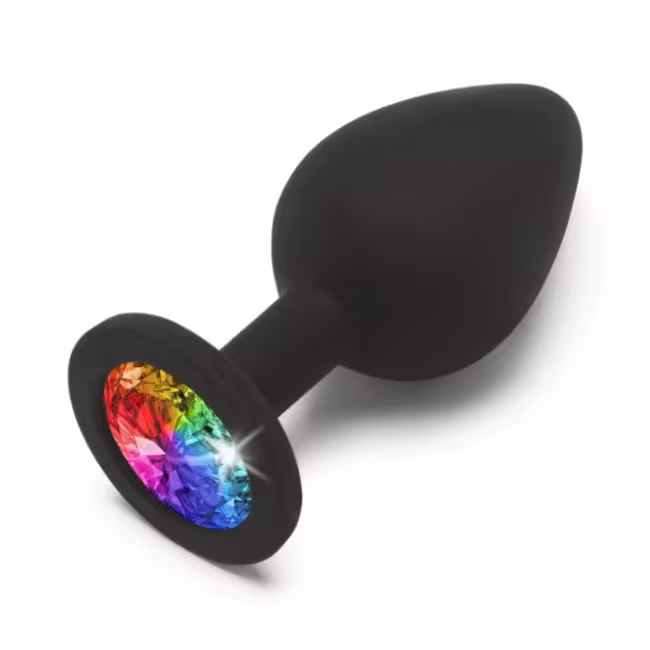 Kolík análny TOYJOY RAINBOW BOOTY JEWEL stredný čierny