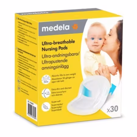 MEDELA Vložky do podprsenky ultra priedušné jednorazové 30 ks
