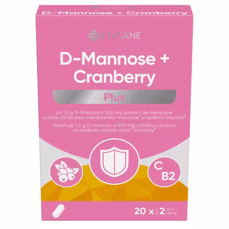 LIVSANE D-mannose + cranberry plus 1 x 20 tabliet