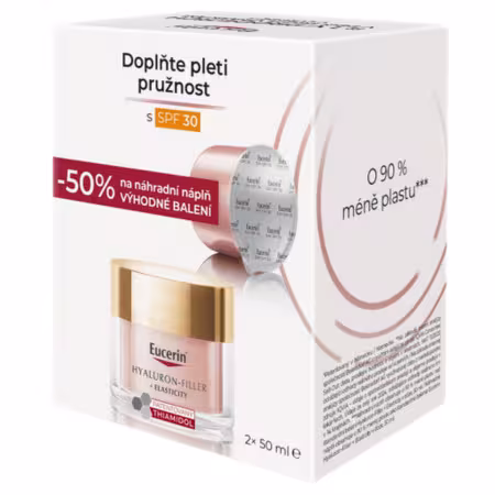 EUCERIN Hyaluron-fil.+elasticity denný krém rosé výhodné balenie 2 x 50 ml set