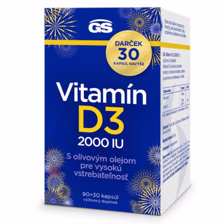 GS Vitamin D3 2000 IU 90 + 30 kapsúl
