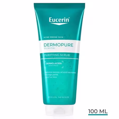 EUCERIN Dermopure clinical čistiaci scrub pleť so sklonom k akné 100 ml