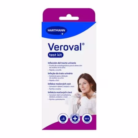 Veroval Test Kit Zápal močových ciest domáci test 1x5 ks