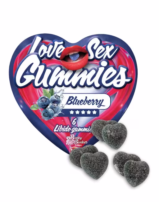 Love Sex Gummies - Blueberry 6 ks (doplněk stravy)