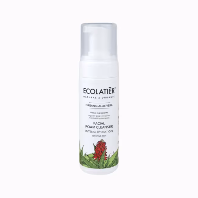 Čistiaca pena na tvár intenzívne hydratačná Organic Aloe Vera - 150 ml - Ecolatier