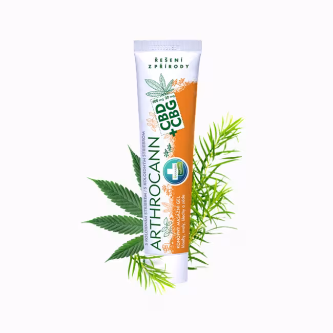 ARTHROCANN konopný masážny gél CBD+CBG s koloidným striebrom na kĺby, svaly a chrbát - 75 ml - Annabis