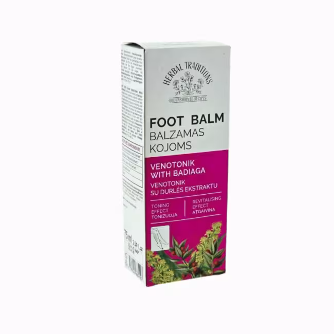 Krém-balzam na nohy s výťažkami z bylín a badyagy - 75ml - Herbal Traditions