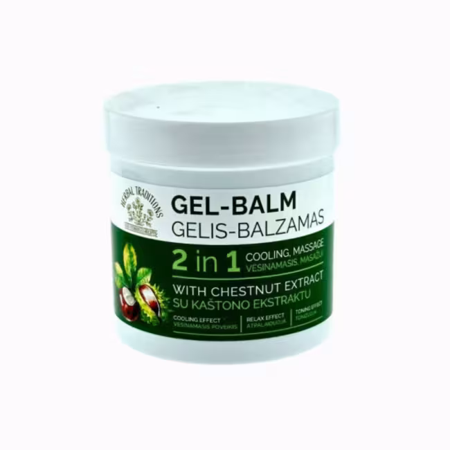 Krémový gél-balzam na nohy s pagaštanom konským - 250ml - Herbal Traditions