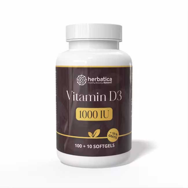 Vitamín D3 1000 IU - 110 softgelových kapsúl - Herbatica