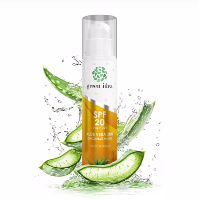 Aloe vera opaľovacie mlieko SPF 20 200 ml - Green idea