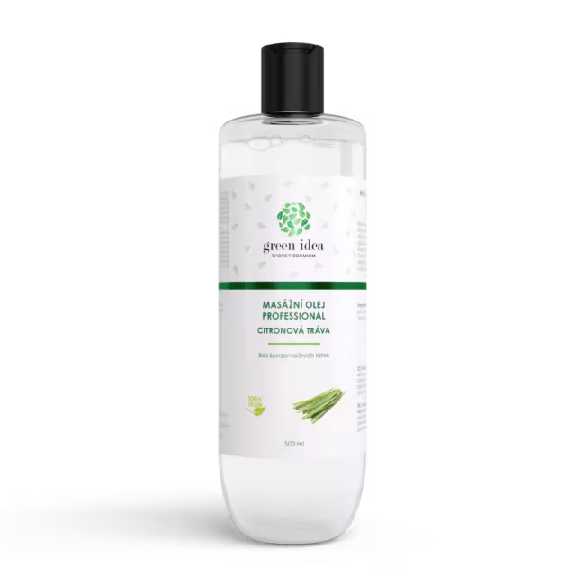 Citrónová tráva – masážny olej 500 ml – Green idea