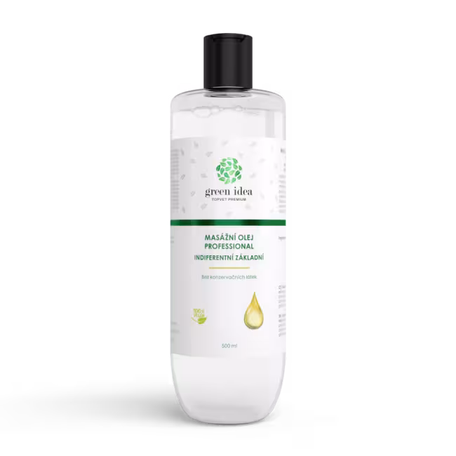 Indiferentný masážny olej – základná báza 500 ml – Green idea