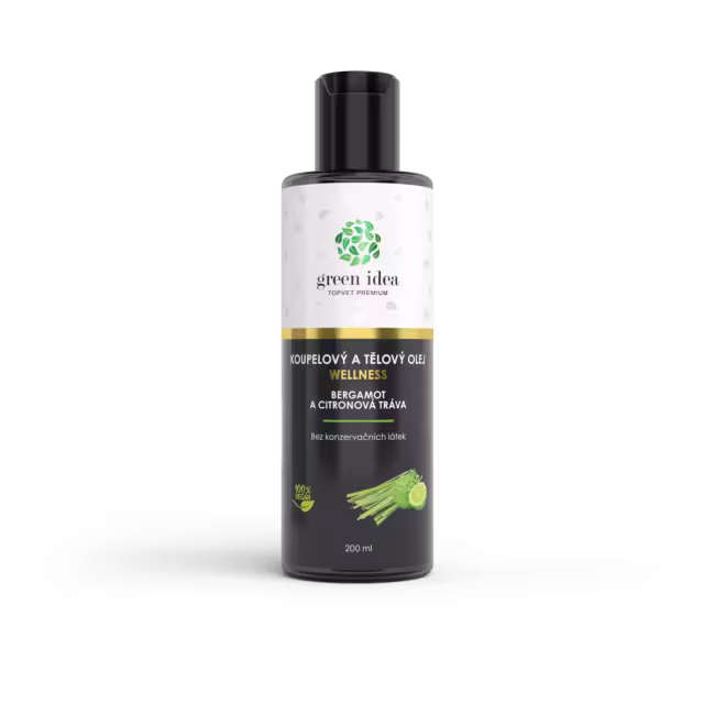 Bergamot a citrónová tráva – kúpeľový a telový olej 200 ml – Green idea